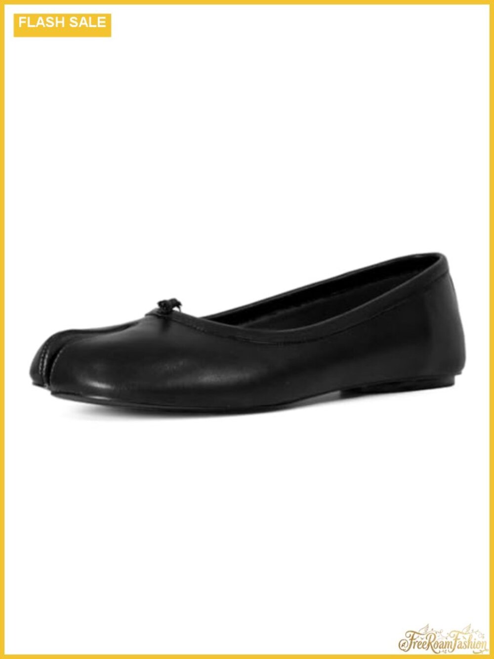Tabi Split Toe Ballet Flats Women Comfort Slip On PU Work Shoes